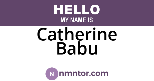 Catherine Babu