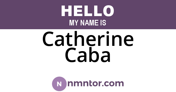 Catherine Caba