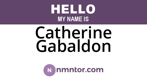 Catherine Gabaldon