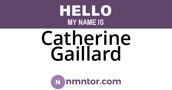 Catherine Gaillard
