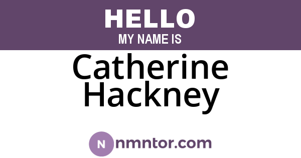 Catherine Hackney