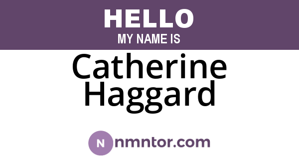 Catherine Haggard