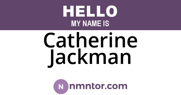 Catherine Jackman