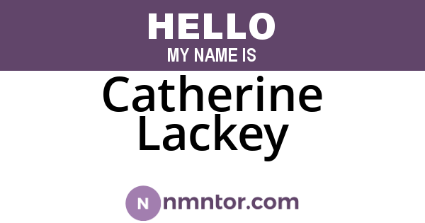 Catherine Lackey