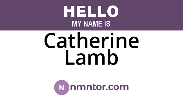 Catherine Lamb