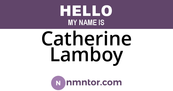 Catherine Lamboy