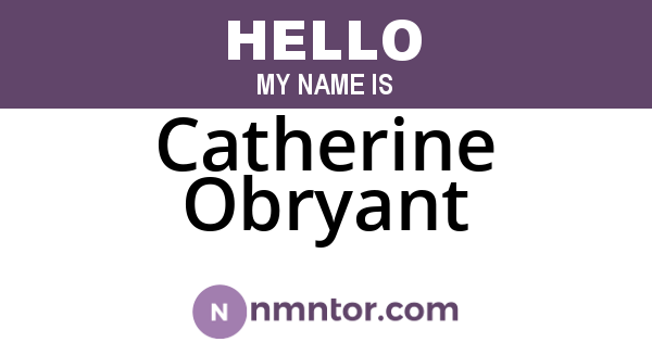Catherine Obryant
