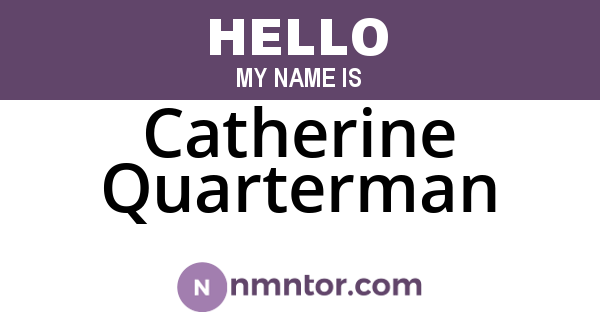 Catherine Quarterman