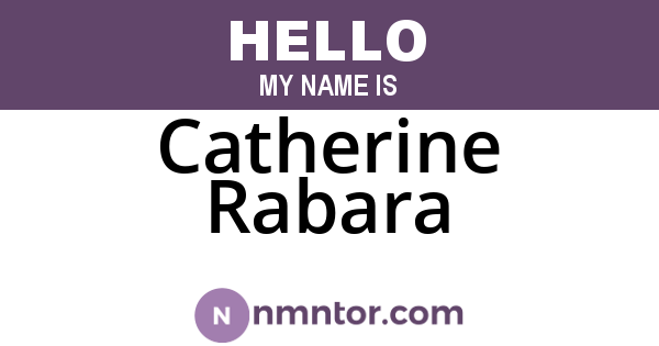 Catherine Rabara