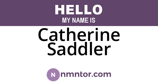 Catherine Saddler