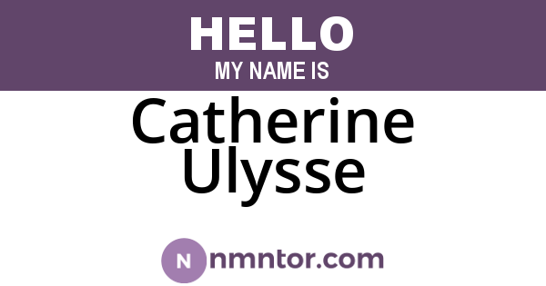 Catherine Ulysse