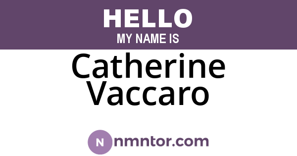 Catherine Vaccaro