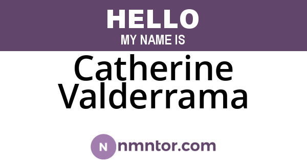 Catherine Valderrama
