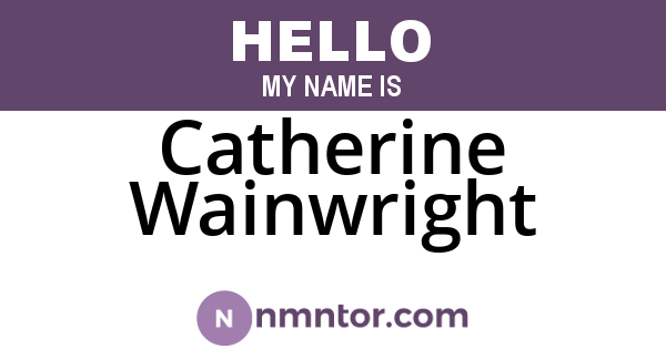 Catherine Wainwright