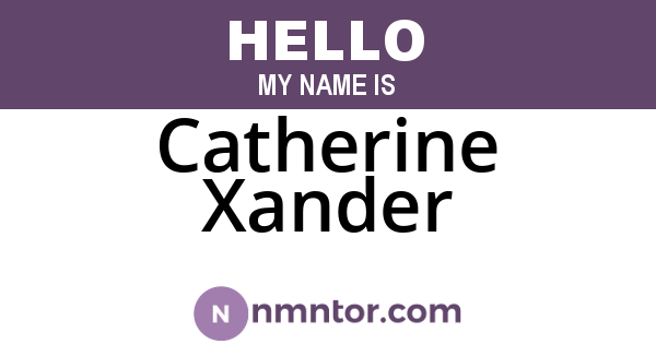 Catherine Xander
