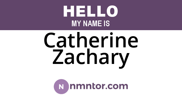 Catherine Zachary