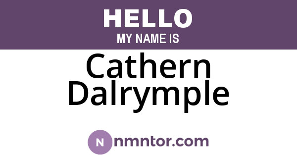 Cathern Dalrymple