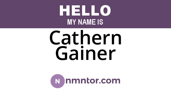 Cathern Gainer