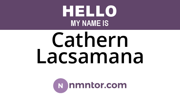 Cathern Lacsamana
