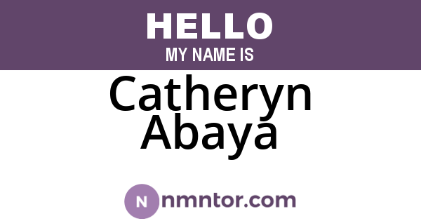 Catheryn Abaya