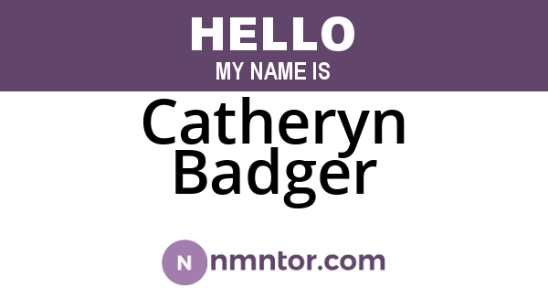 Catheryn Badger