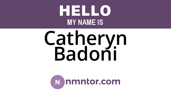 Catheryn Badoni