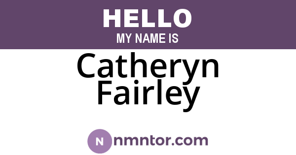 Catheryn Fairley