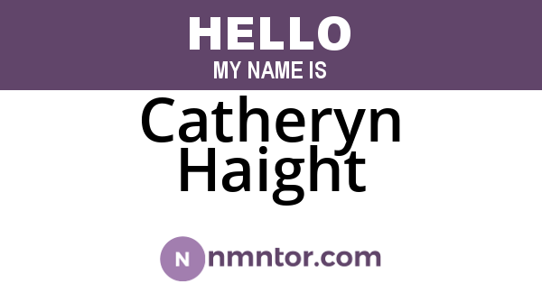 Catheryn Haight