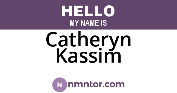 Catheryn Kassim