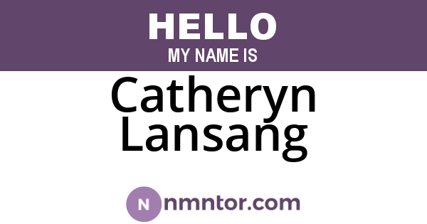 Catheryn Lansang
