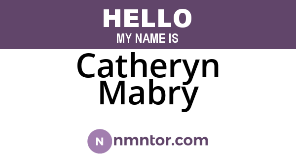 Catheryn Mabry