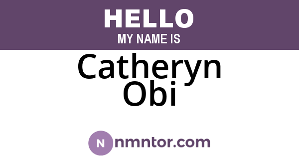 Catheryn Obi