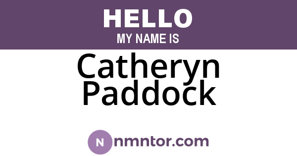Catheryn Paddock