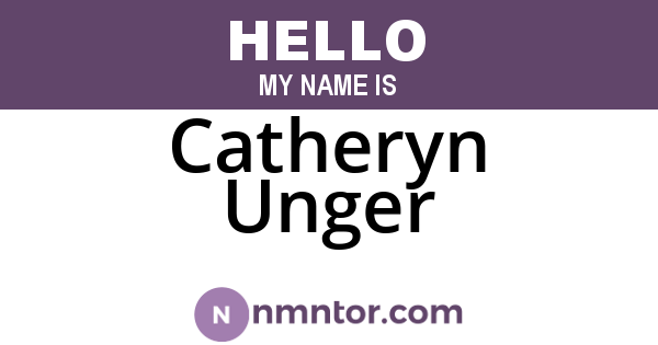 Catheryn Unger