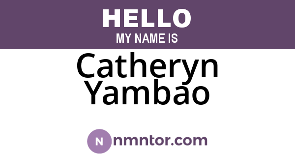 Catheryn Yambao