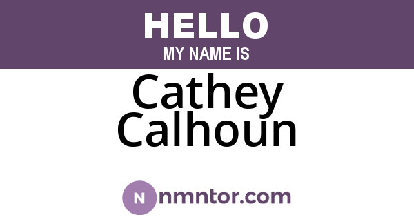 Cathey Calhoun