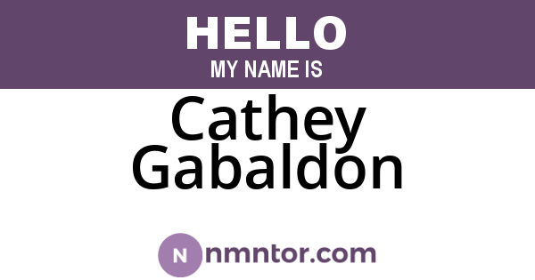 Cathey Gabaldon