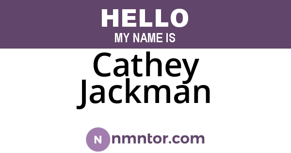 Cathey Jackman