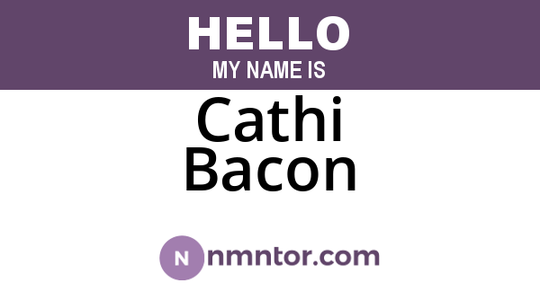 Cathi Bacon