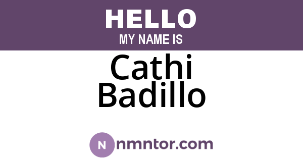 Cathi Badillo