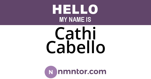 Cathi Cabello