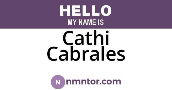 Cathi Cabrales