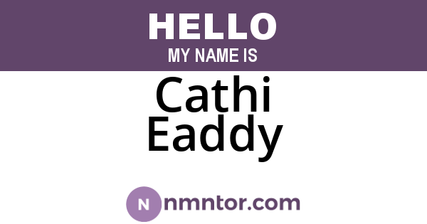 Cathi Eaddy
