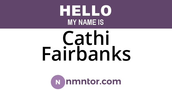 Cathi Fairbanks
