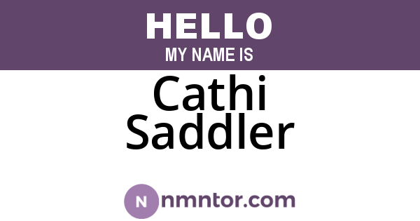 Cathi Saddler
