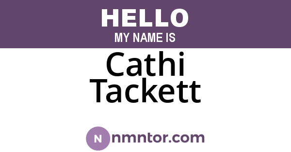 Cathi Tackett