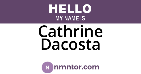 Cathrine Dacosta