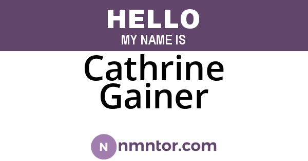 Cathrine Gainer