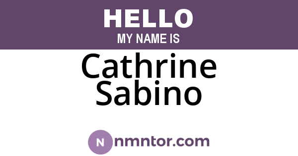 Cathrine Sabino