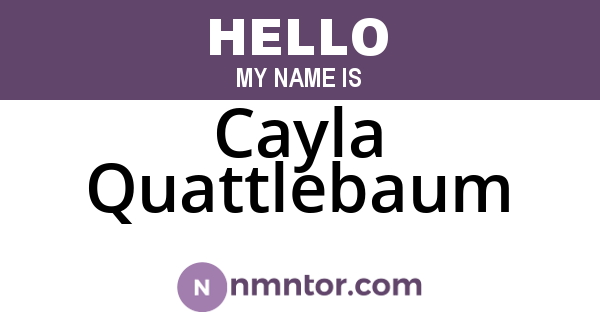 Cayla Quattlebaum